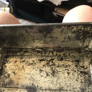 Vintage Metal Loaf Pan - Distressed Silver Finish